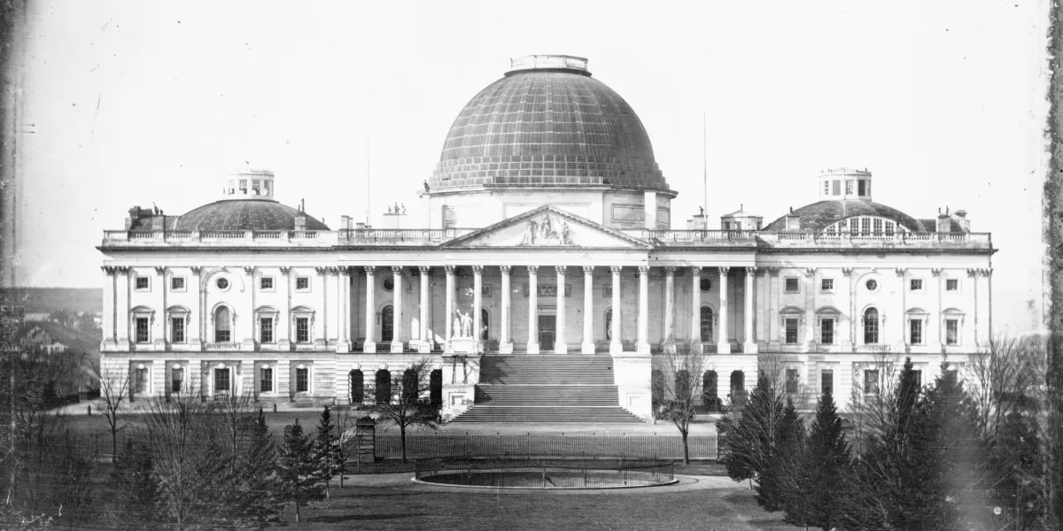 Historic photograph of the United States Capitol